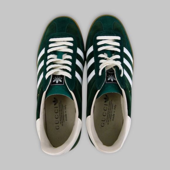 Gucci x Adidas Gazelle Green Suede Sneakers – Women’s Size 10 - Picture 8 of 11